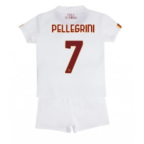 AS Roma Lorenzo Pellegrini #7 Bortedraktsett Barn 2022-23 Kortermet (+ Korte bukser)